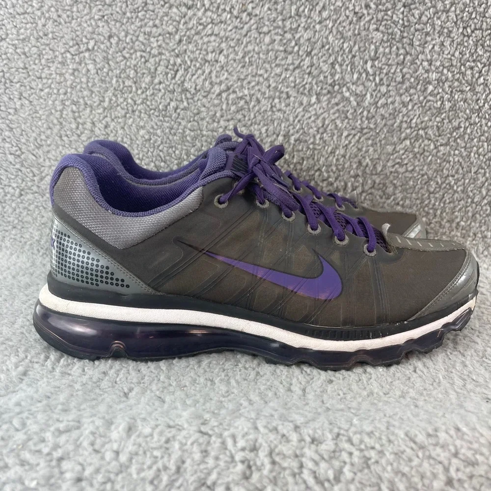 Nike Air Max+ 2009 Mens 12 Running Athletic Cushion Grey Purple Shoes 354744-017